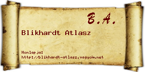 Blikhardt Atlasz névjegykártya